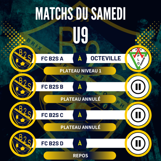 Les matchs de nos jeunes ce samedi 31/01