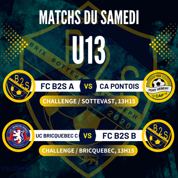 Les matchs de nos jeunes ce samedi 28/02