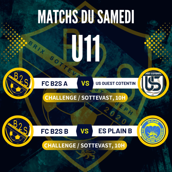 Les matchs de nos jeunes ce samedi 06/03