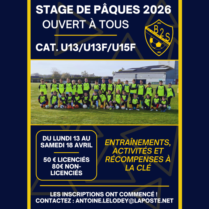 Le stage de Pâques 2026 approche ! 💛🖤