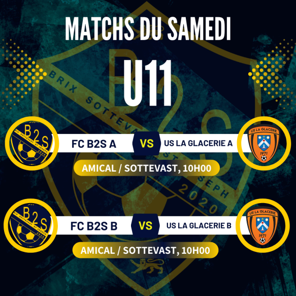Les matchs de nos jeunes ce samedi 04/04